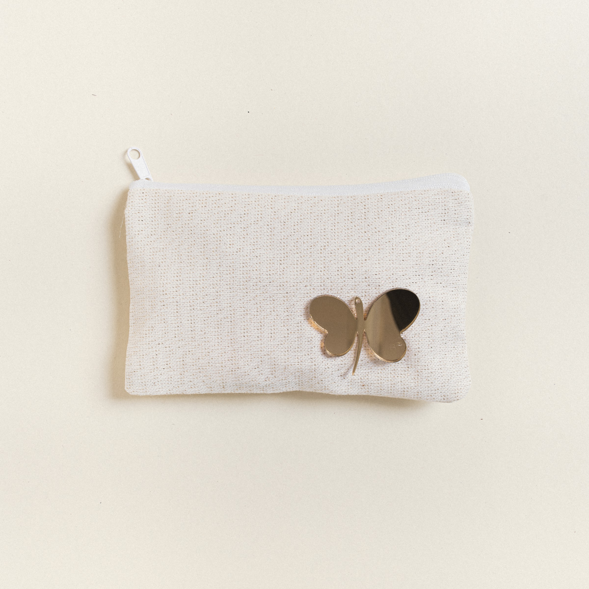 Beauty Home Beauty Home ΠΟΡΤΟΦΟΛΑΚΙ 9 x 16 cm ΕΚΡΟΥ ΧΡΥΣΟ LUREX