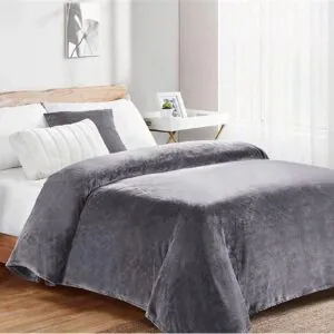 ΚΟΥΒΕΡΤΑ CORAL FLEECE Polyester 160X220 Μονόχρωμη 06 Grey