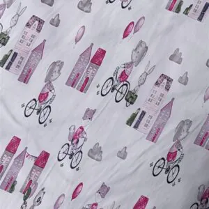 ΠΑΝΑ ΧΑΣΕΣ bebe Bicycle 416 80X80 White-Bordeaux Cotton 100%